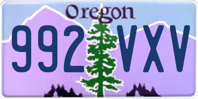 OR license plate 992VXV