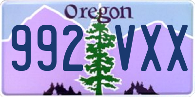 OR license plate 992VXX