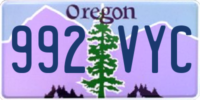 OR license plate 992VYC