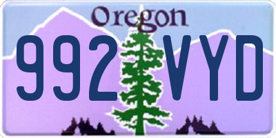 OR license plate 992VYD