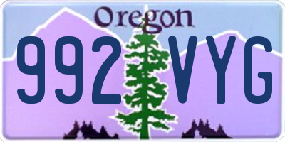 OR license plate 992VYG