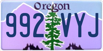 OR license plate 992VYJ
