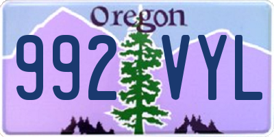 OR license plate 992VYL