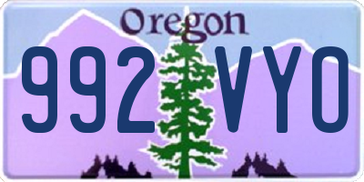 OR license plate 992VYO
