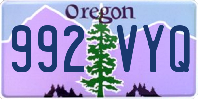OR license plate 992VYQ