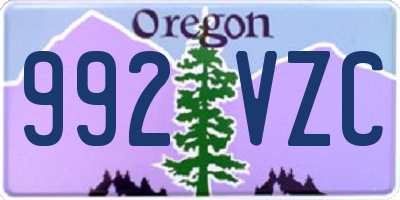 OR license plate 992VZC