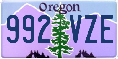OR license plate 992VZE
