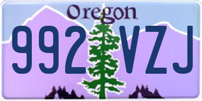OR license plate 992VZJ