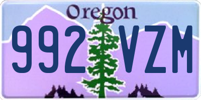 OR license plate 992VZM
