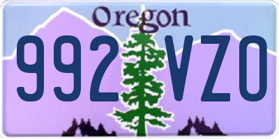 OR license plate 992VZO