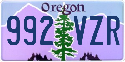 OR license plate 992VZR