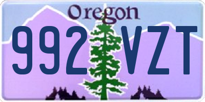 OR license plate 992VZT