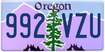 OR license plate 992VZU