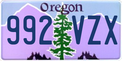 OR license plate 992VZX