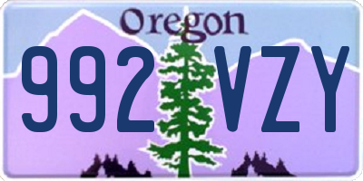 OR license plate 992VZY