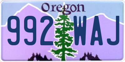 OR license plate 992WAJ