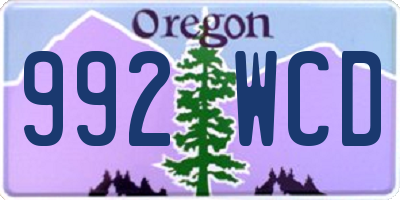 OR license plate 992WCD