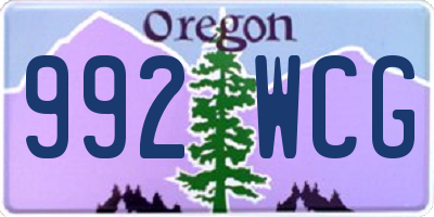 OR license plate 992WCG