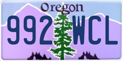 OR license plate 992WCL