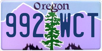 OR license plate 992WCT