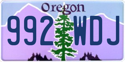 OR license plate 992WDJ
