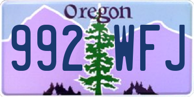 OR license plate 992WFJ
