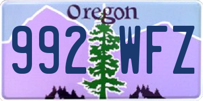 OR license plate 992WFZ