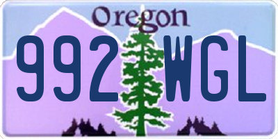 OR license plate 992WGL