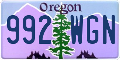 OR license plate 992WGN