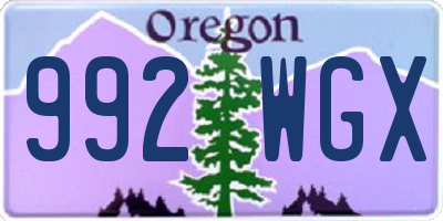 OR license plate 992WGX