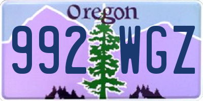 OR license plate 992WGZ