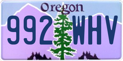 OR license plate 992WHV