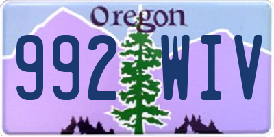 OR license plate 992WIV