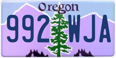 OR license plate 992WJA