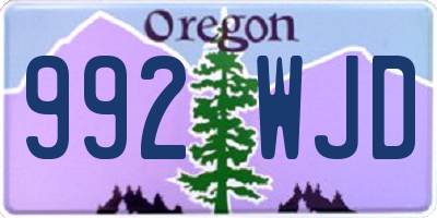 OR license plate 992WJD