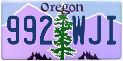 OR license plate 992WJI