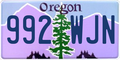 OR license plate 992WJN
