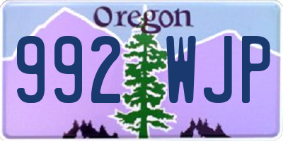 OR license plate 992WJP