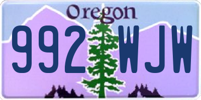 OR license plate 992WJW