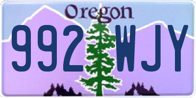 OR license plate 992WJY