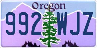 OR license plate 992WJZ