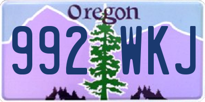 OR license plate 992WKJ