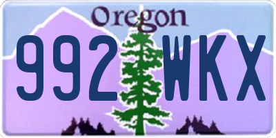 OR license plate 992WKX