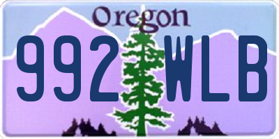 OR license plate 992WLB