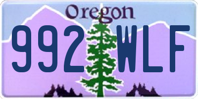 OR license plate 992WLF