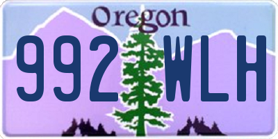 OR license plate 992WLH