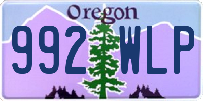 OR license plate 992WLP