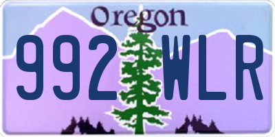 OR license plate 992WLR