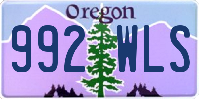 OR license plate 992WLS