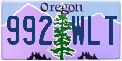 OR license plate 992WLT